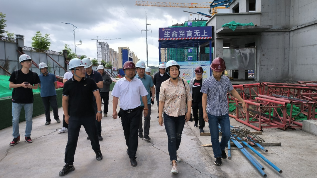 【工作落實(shí)年】七臺(tái)河市質(zhì)監(jiān)站領(lǐng)導(dǎo)及各參建單位赴黑建一公司南岸花園三期項(xiàng)目部檢查指導(dǎo)工作